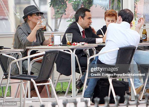 Singer Amaia Montero and a friend are seen sighting on June 13, 2011 in Madrid, Spain.