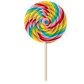 rainbow swirl lollipop