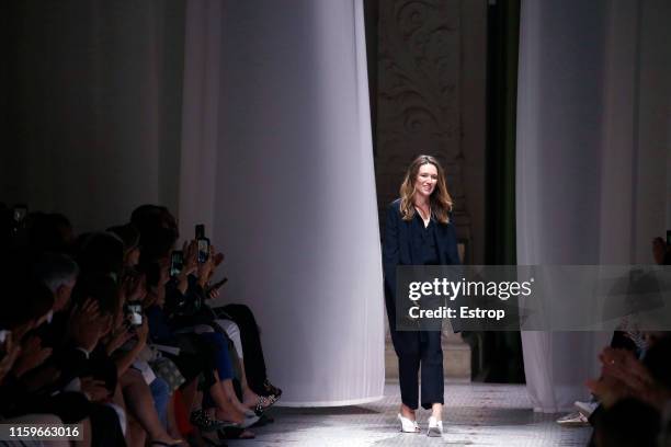 Designer Clare Waight Keller at the Givenchy show during Paris Haute Couture Fall/Winter 2019/2020 on July 2, 2019 in Paris, France.
