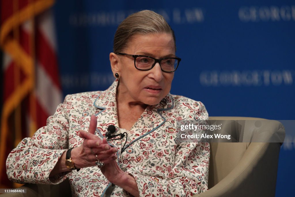 Supreme Court Justice Ruth Bader Ginsburg Attends Discussion At Georgetown Law