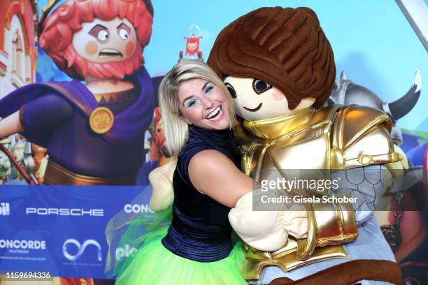 Beatrice Egli during the premiere of the movie "Playmobil der Film" at Mathaeser Filmpalast on August 4, 2019 in Munich, Germany.