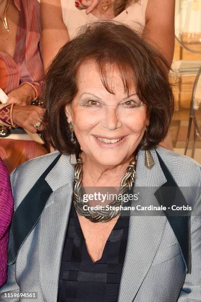 Claudia Cardinale attends the Giorgio Armani Prive Haute Couture Fall/Winter 2019 2020 show as part of Paris Fashion Week on July 02, 2019 in Paris,...