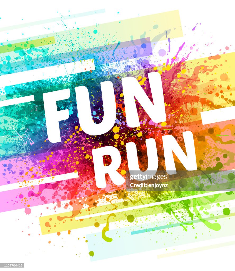 Simple Fun Run Design Fun Run Poster High-Res Vector Graphic - Getty Images