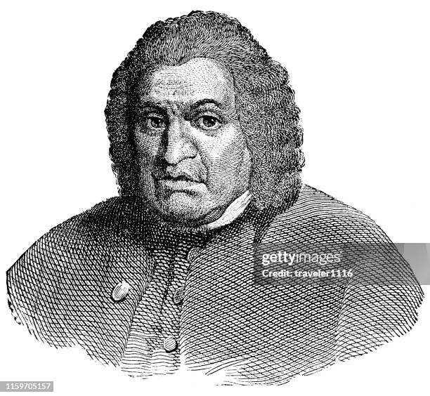 samuel johnson - samuel johnson english writer stock illustrations