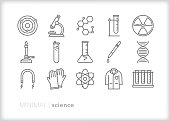 Science line icons