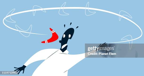 boomerang effect - boomerang stock illustrations