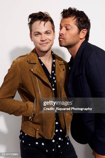 Alexander Calvert and Misha Collins of The CW's 'Supernatural' poses for a portrait during the 2019 Summer Television Critics Association Press Tour...