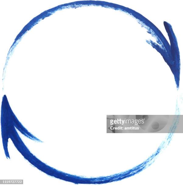 painted arrows circle - recycling stock illustrations