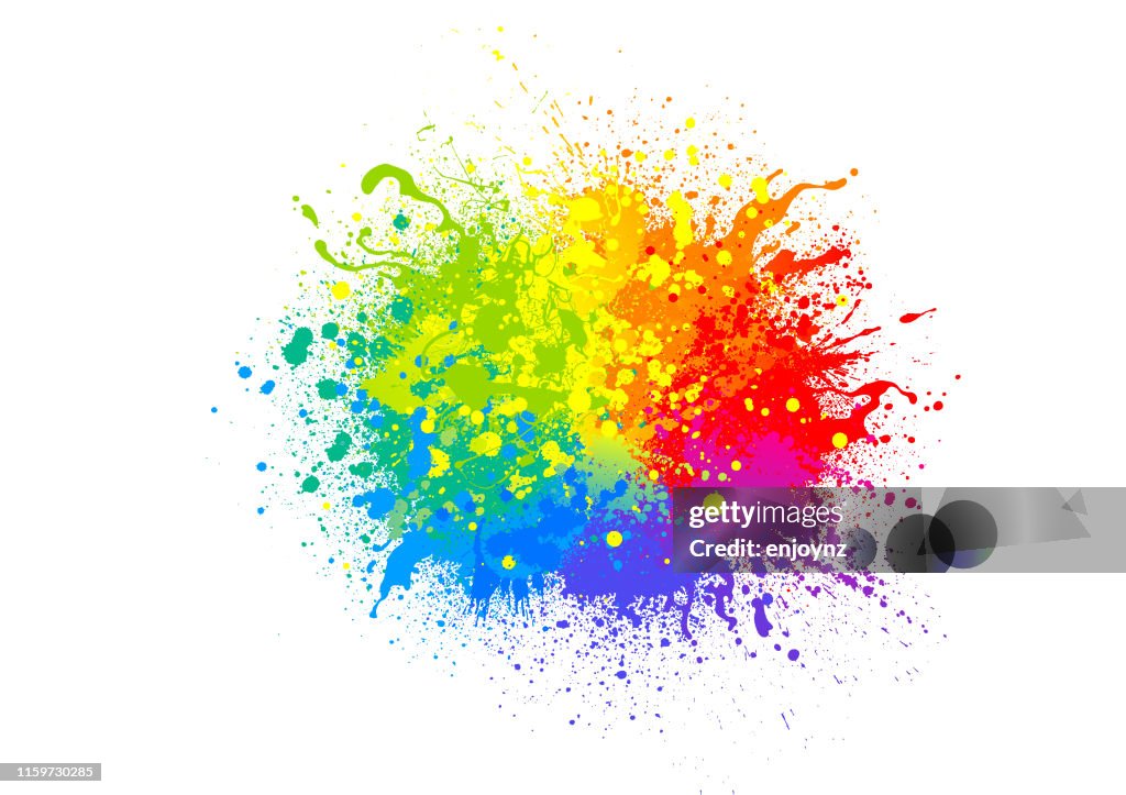 Regenbogen-Farbspritzer