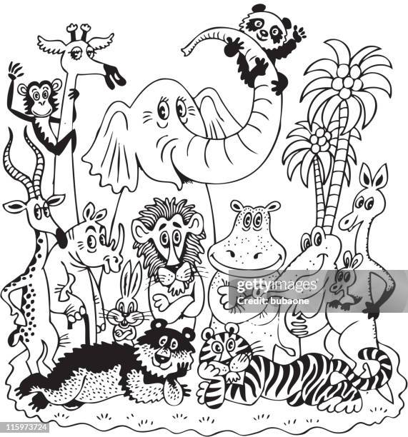 animals - panda white background stock illustrations