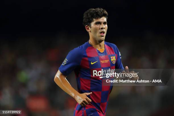 Carles Alena of FC Barcelona during the Pre-Season Friendly between FC Barcelona and Arsenal at Nou Camp on August 4, 2019 in Barcelona, Spain.