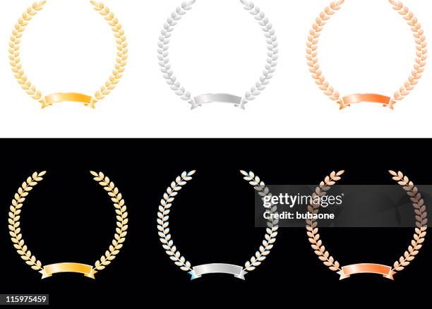 laurel wreaths royalty free vector - olympic mountains washington state stock illustrations