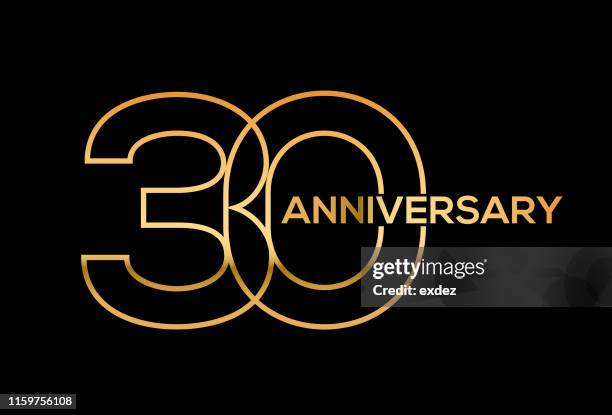 thirty year anniversary - 30th anniversary stock illustrations