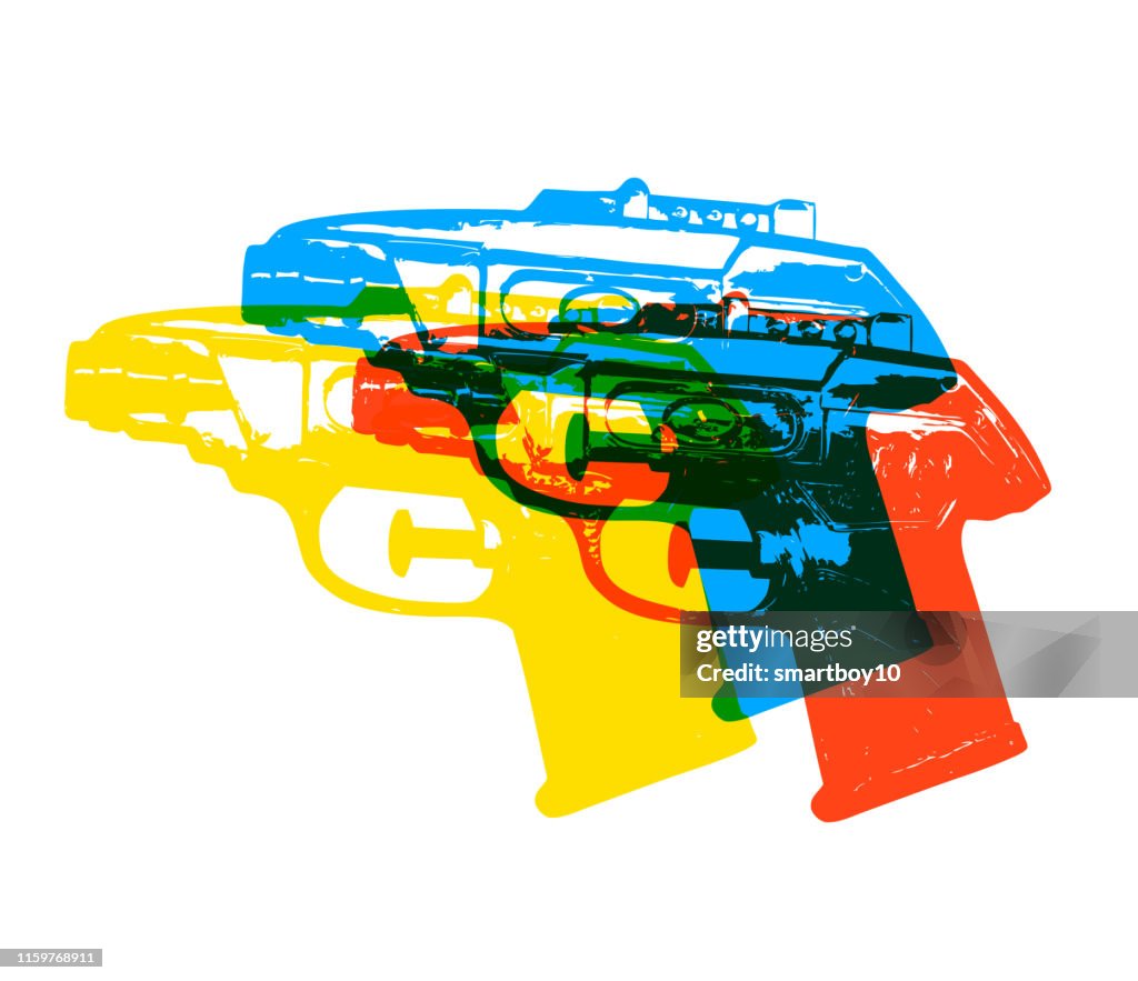 Squirt guns or Water Pistols