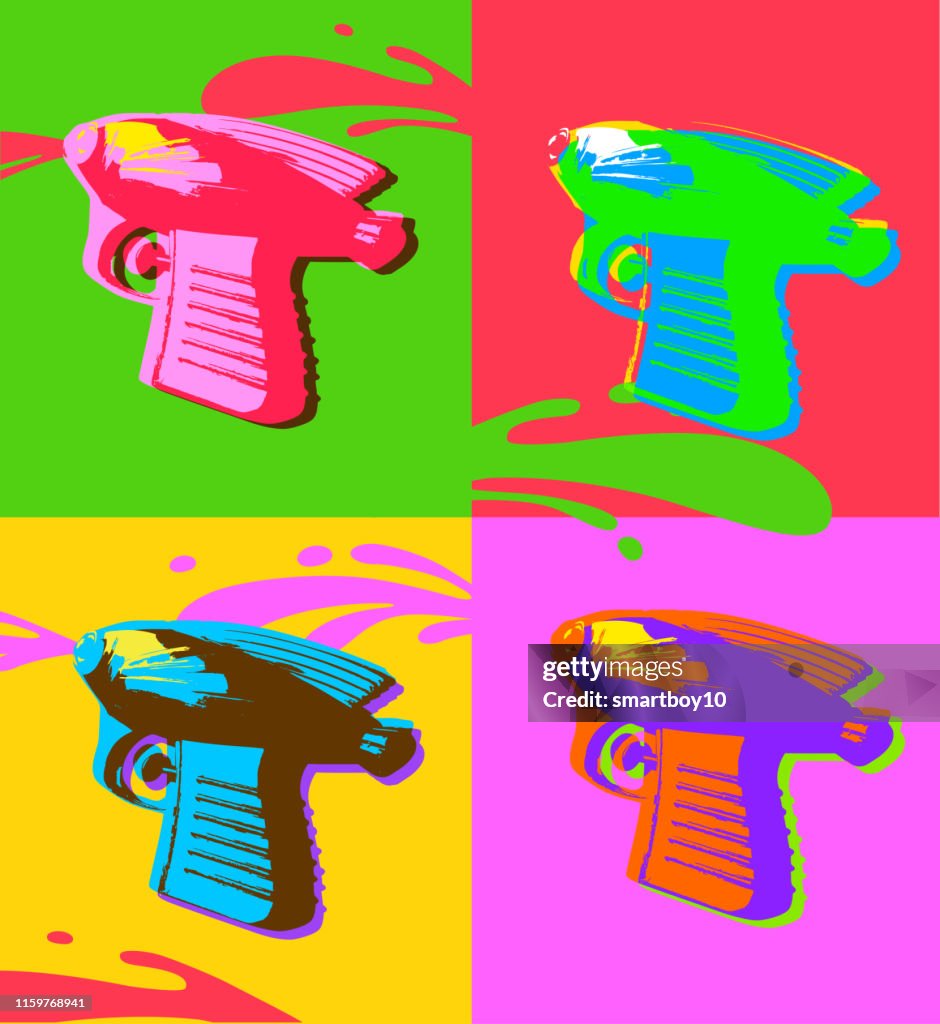 Squirt guns or Water Pistols