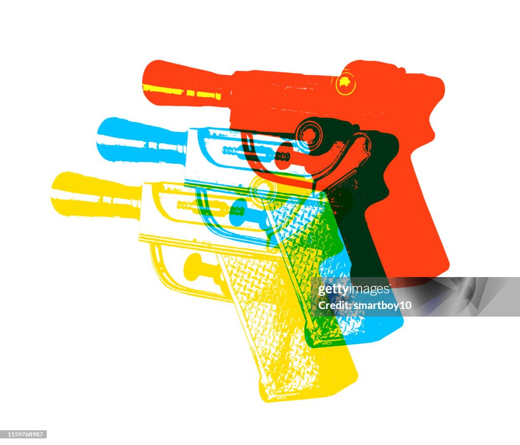 Squirt guns or Water Pistols