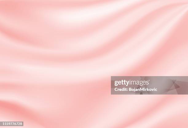 ilustraciones, imágenes clip art, dibujos animados e iconos de stock de fondo rosa satinado de seda suave. ilustración vectorial. - rosa pálido