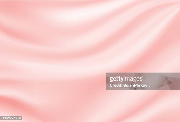 illustrazioni stock, clip art, cartoni animati e icone di tendenza di morbido sfondo rosa satinato di seta. illustrazione vettoriale. - morbidezza