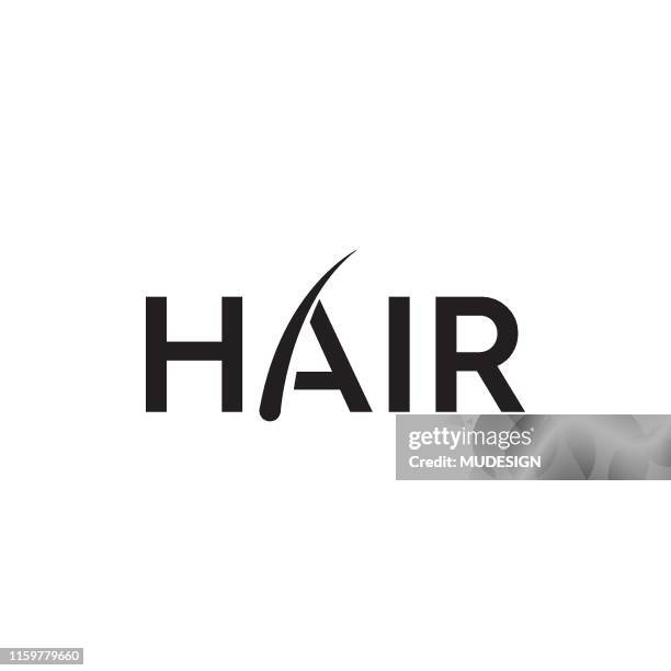 illustrazioni stock, clip art, cartoni animati e icone di tendenza di logo trapianto di capelli - salone di bellezza