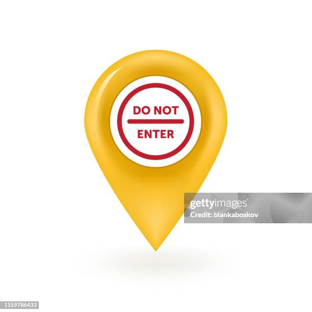 do not enter map pin - why not stock illustrations