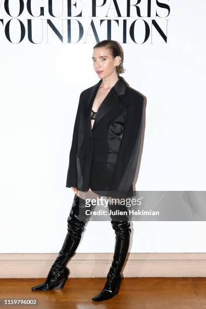 Lykke Li attends the Vogue diner as part of Paris Fashion Week - Haute Couture Fall Winter 2020 at Le Trianon on July 02, 2019 in Paris, France.