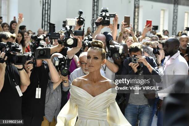 Celine Dion during the Alexandre Vauthier Haute Couture Fall/Winter 2019 2020 show as part of Paris Fashion Week on July 02, 2019 in Paris, France.