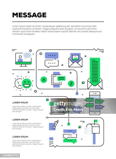 message infographic design - new text message stock illustrations