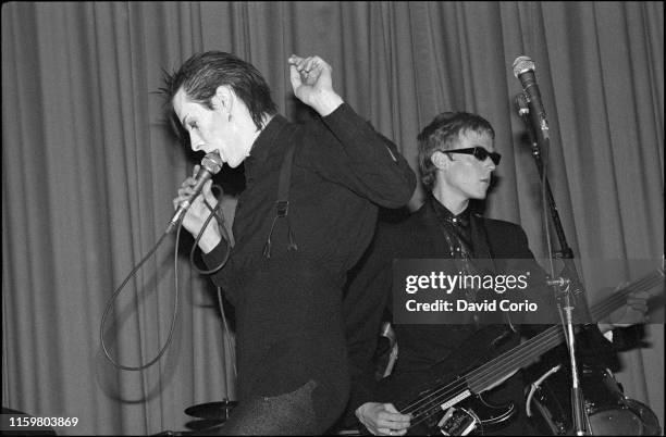 Peter Murphy and David J of Bauhaus performing Electric Ballroom, Camden Town, London, United Kingdom, on 20 March 1980.