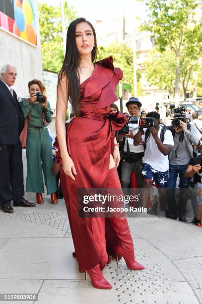 Sririta Jensen attends the Elie Saab Haute Couture Fall/Winter 2019 2020 show as part of Paris Fashion Week on July 03, 2019 in Paris, France.