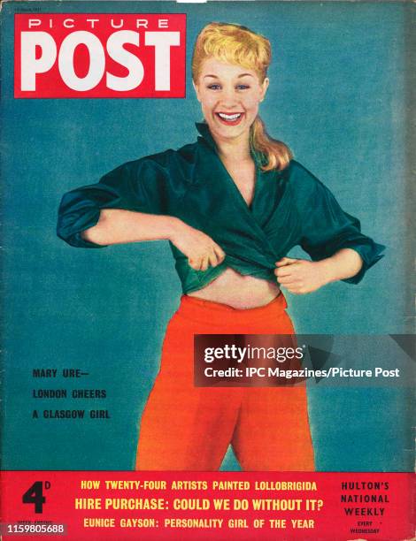 Scottish stage and film actress Mary Ure is featured for the cover of Picture Post magazine. Original Publication: Picture Post Cover - Vol 66 No 12...