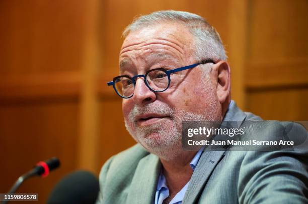 Fernando Savater poses at the International Menendez Pelayo University on July 03, 2019 in Santander, Spain.