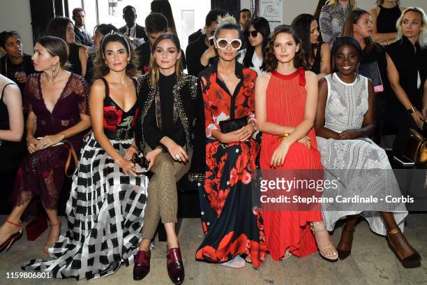 Nikki Reed, Olivia Palermo, Sveva Alviti, Josephine Japy and Karidja Toure attend the Elie Saab Haute Couture Fall/Winter 2019 2020 show as part of...