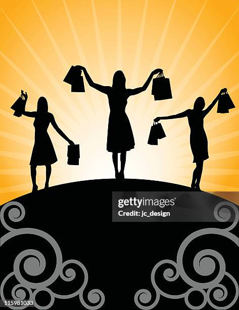 star shopper series - mall background stock illustrations