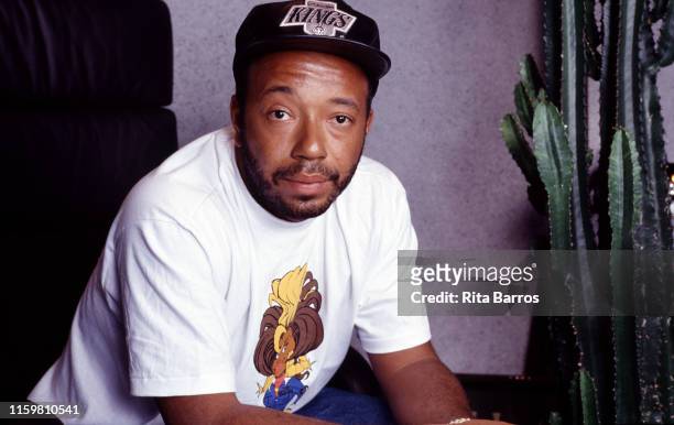 Portrait of American Rap producer, music executive, and businessman Russell Simmons, New York, April 23, 1990.