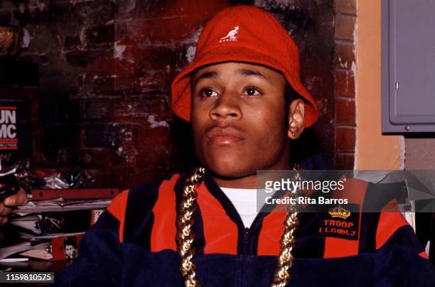 Portrait of American rapper LL Cool J , New York, April 23, 1990.