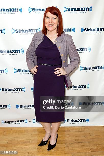 Kate Flannery visits SiriusXM Studio on June 13, 2011 in New York City.