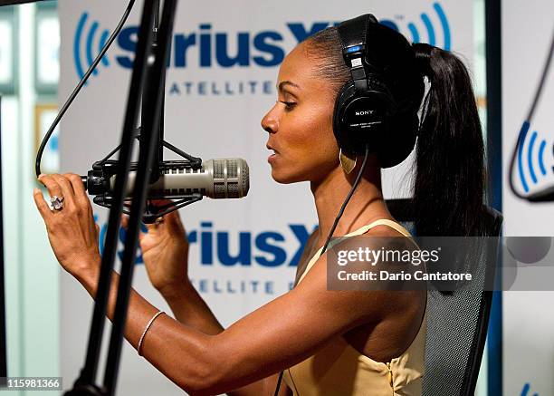 Jada Pinkett Smith visits SiriusXM Studio on June 13, 2011 in New York City.