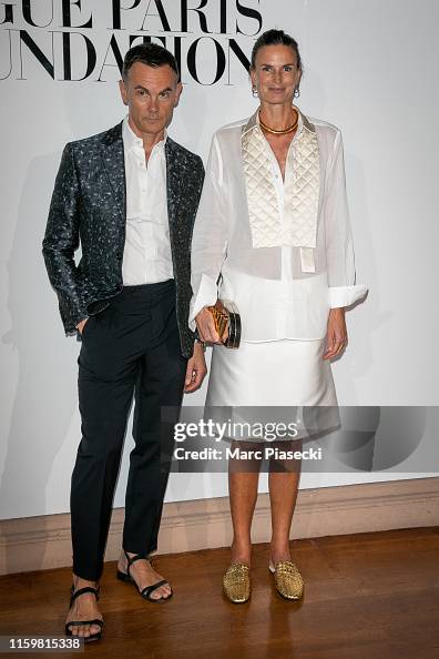 Nick Vinson and Delphine Patriat attend the Vogue diner as part of ...