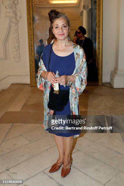 Singer Catherine Ringer attends the Jean Paul Gaultier Haute Couture Fall/Winter 2019 2020 show as part of Paris Fashion Week on July 03, 2019 in...