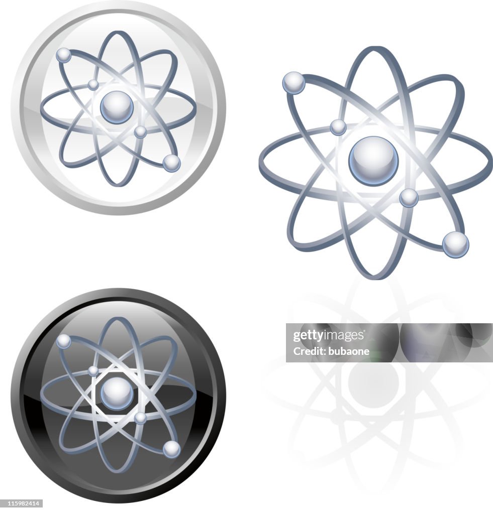 Atomic energy molecule Metal royalty free vector art