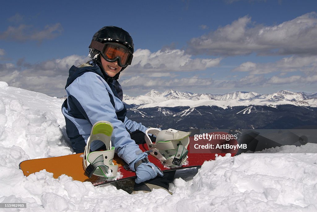 Girl with Snowboard