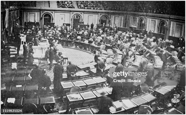 us army black and white photos: house of representatives, washington dc - washington dc monuments stock illustrations