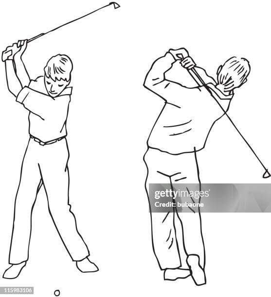 golf swing - mini golf stock illustrations