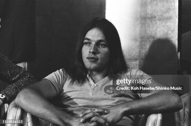 David Gilmour of Pink Floyd at a press conference at Hakone Aphrodite, Tokyo, Japan, 2nd August 1971.