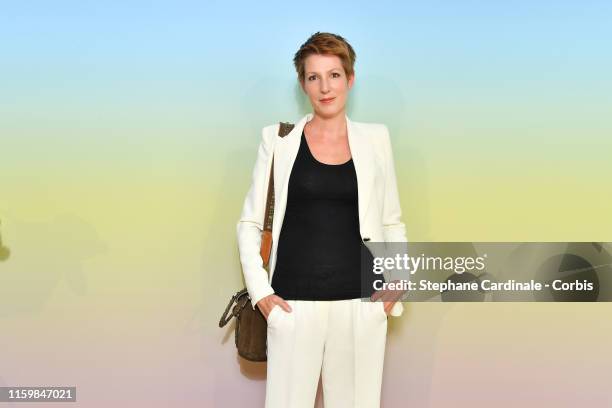 Natacha Polony attends the Bonpoint show Spring Summer 2020 as part of Paris Fashion Week on July 03, 2019 in Paris, France.