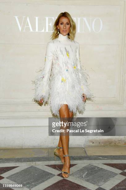 Celine Dion attends the Valentino Haute Couture Fall/Winter 2019 2020 show as part of Paris Fashion Week on July 03, 2019 in Paris, France.