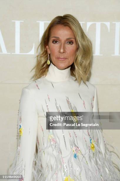 Celine Dion attends the Valentino Haute Couture Fall/Winter 2019 2020 show as part of Paris Fashion Week on July 03, 2019 in Paris, France.