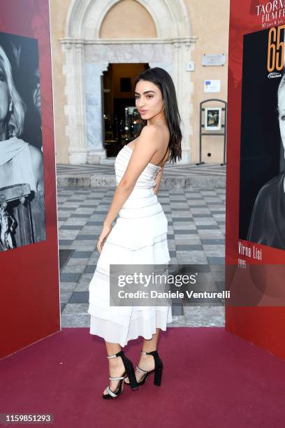 Valentina Buzzurro attends the 65th Taormina Film Fest Red Carpet on July 03, 2019 in Taormina, Italy.