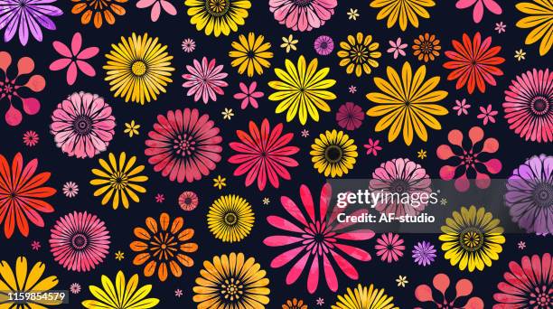 floral background - gerbera daisy stock illustrations
