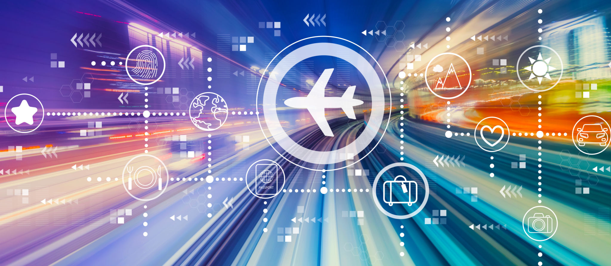 Airplane travel theme with high speed motion blur Airplane travel theme with high speed motion blur